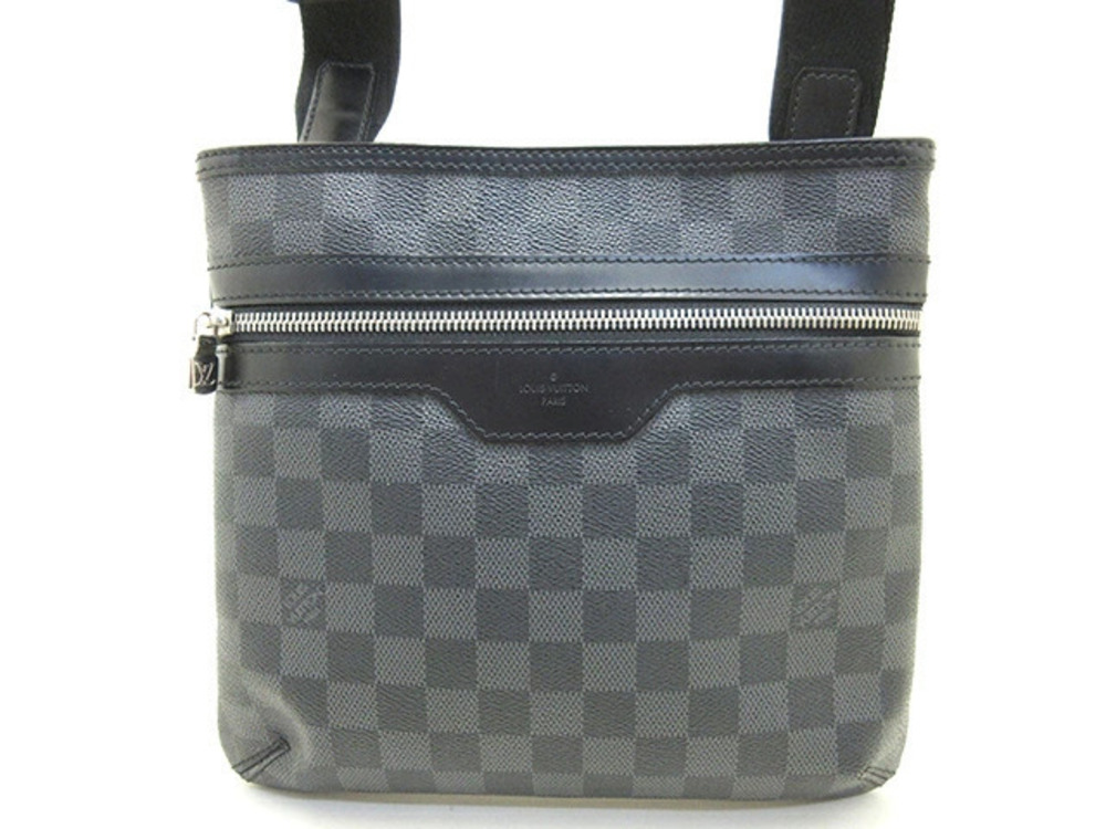 LOUIS VUITTON Shoulder Bag Damier Graphite Black Thomas